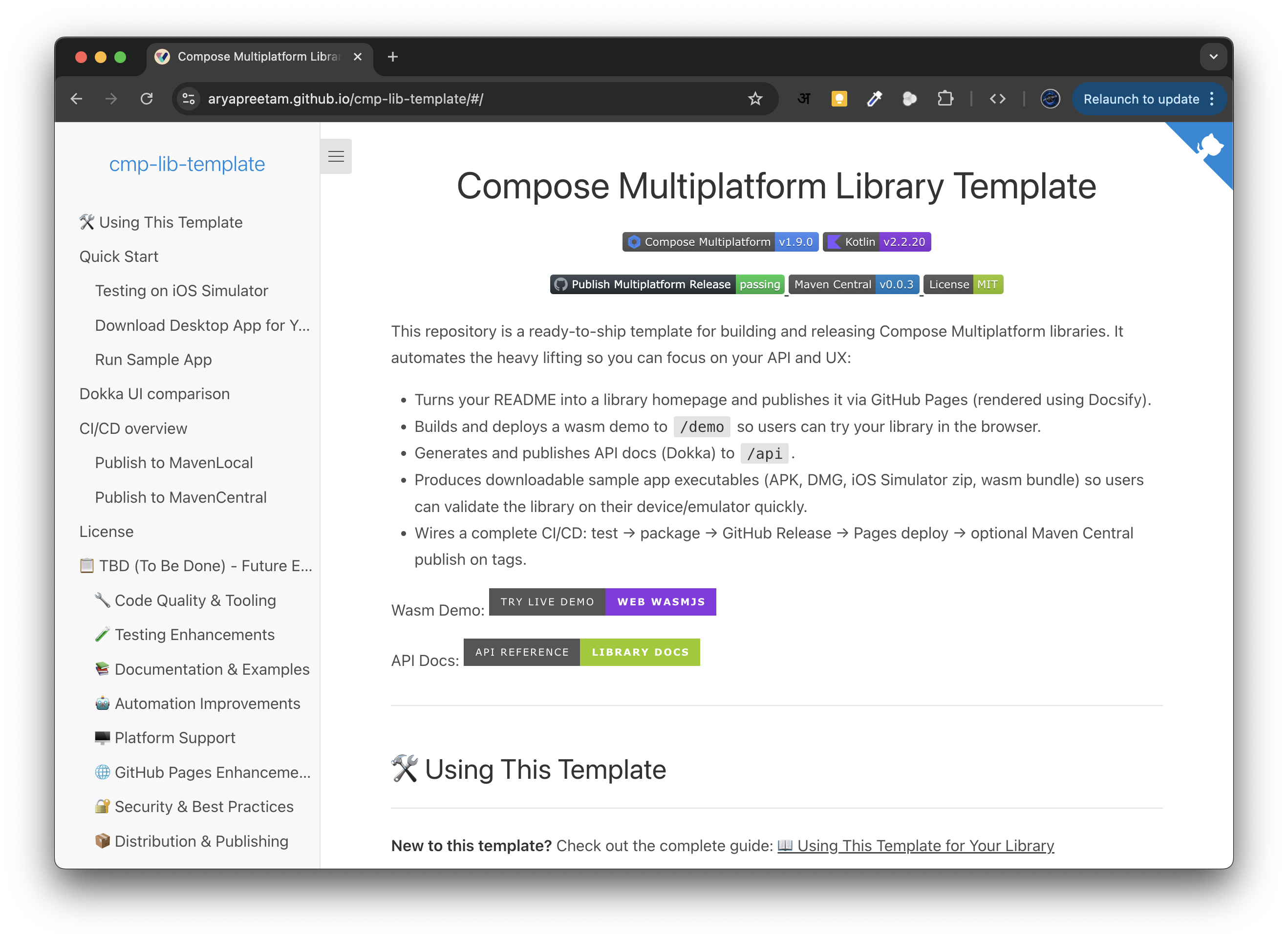 Compose Multiplatform Library Template