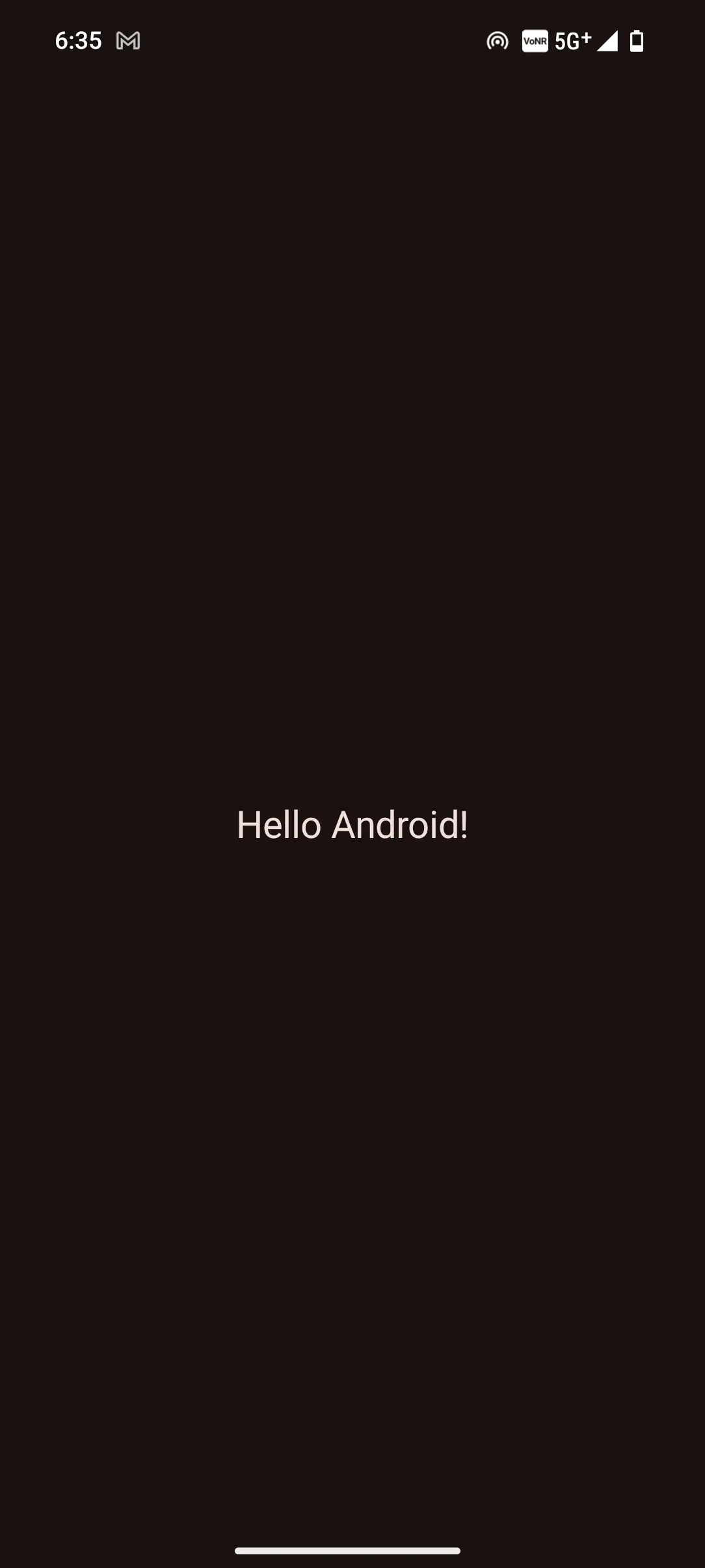 Default Greeting App Running