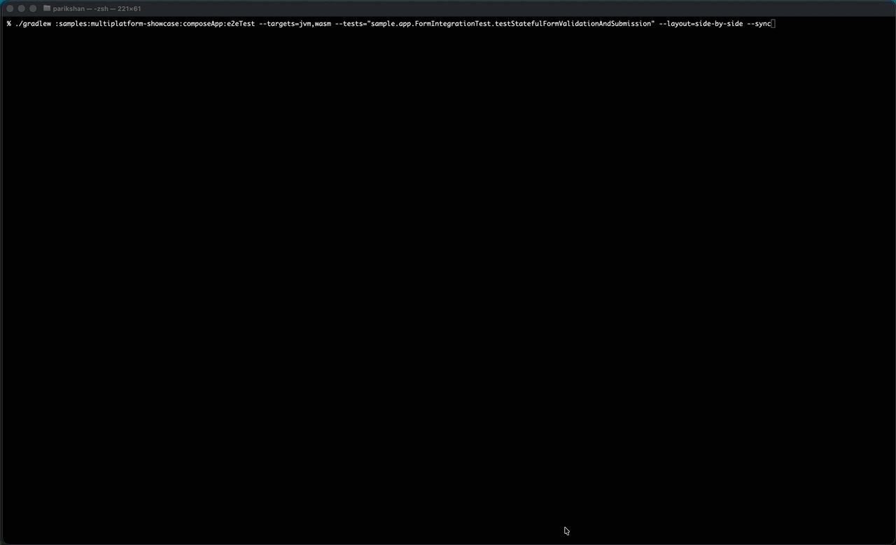 Side-by-side layout with sync