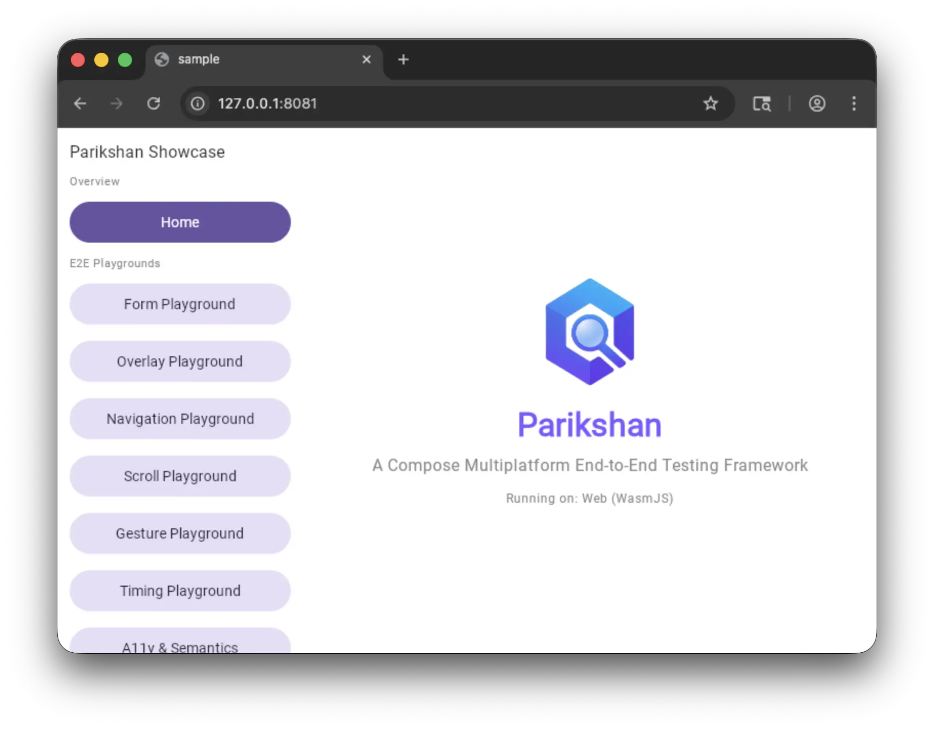 Wasm standard browser window