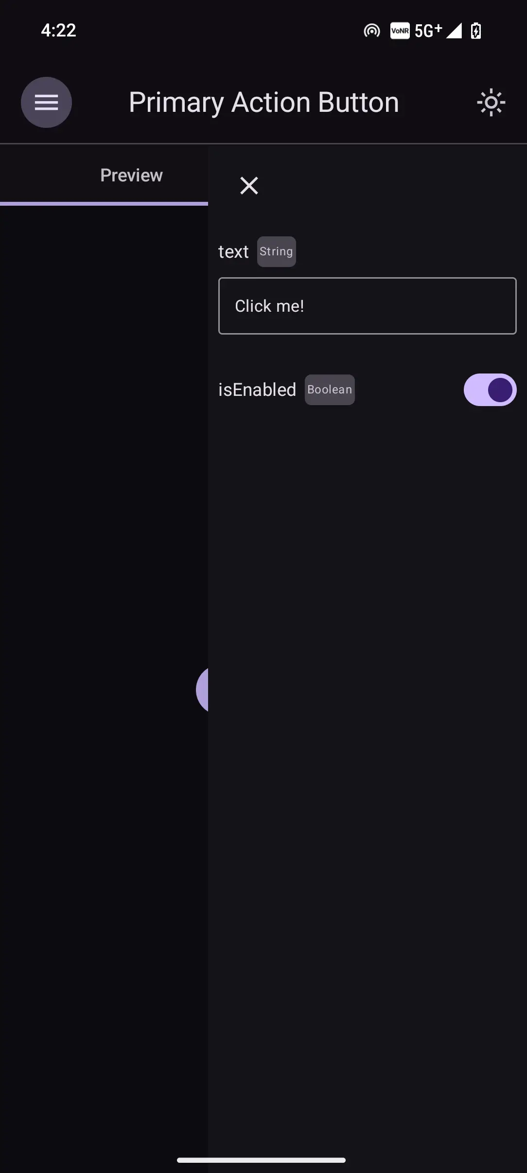 Android Story Parameters