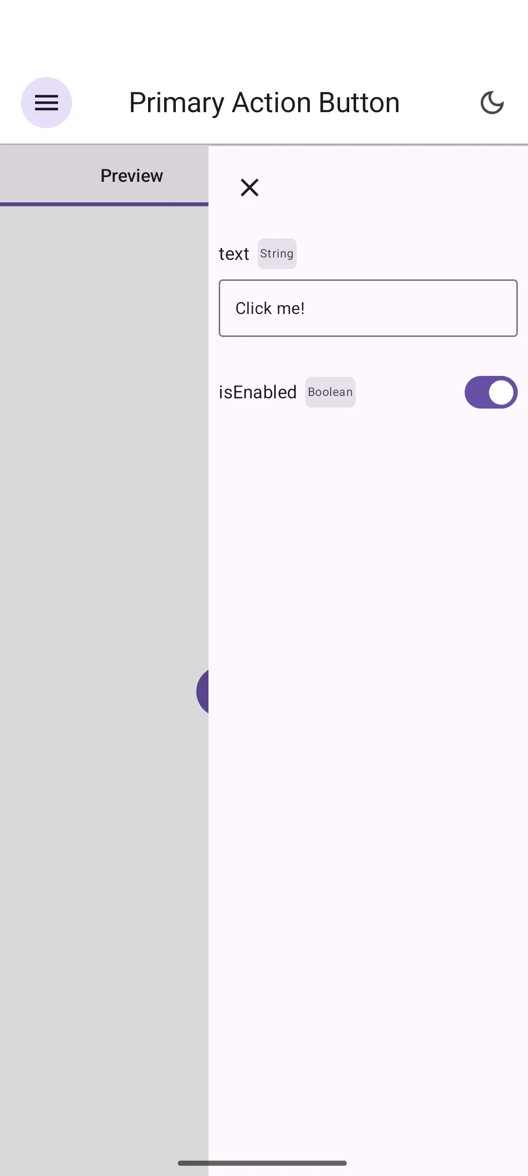 Android Story Parameters
