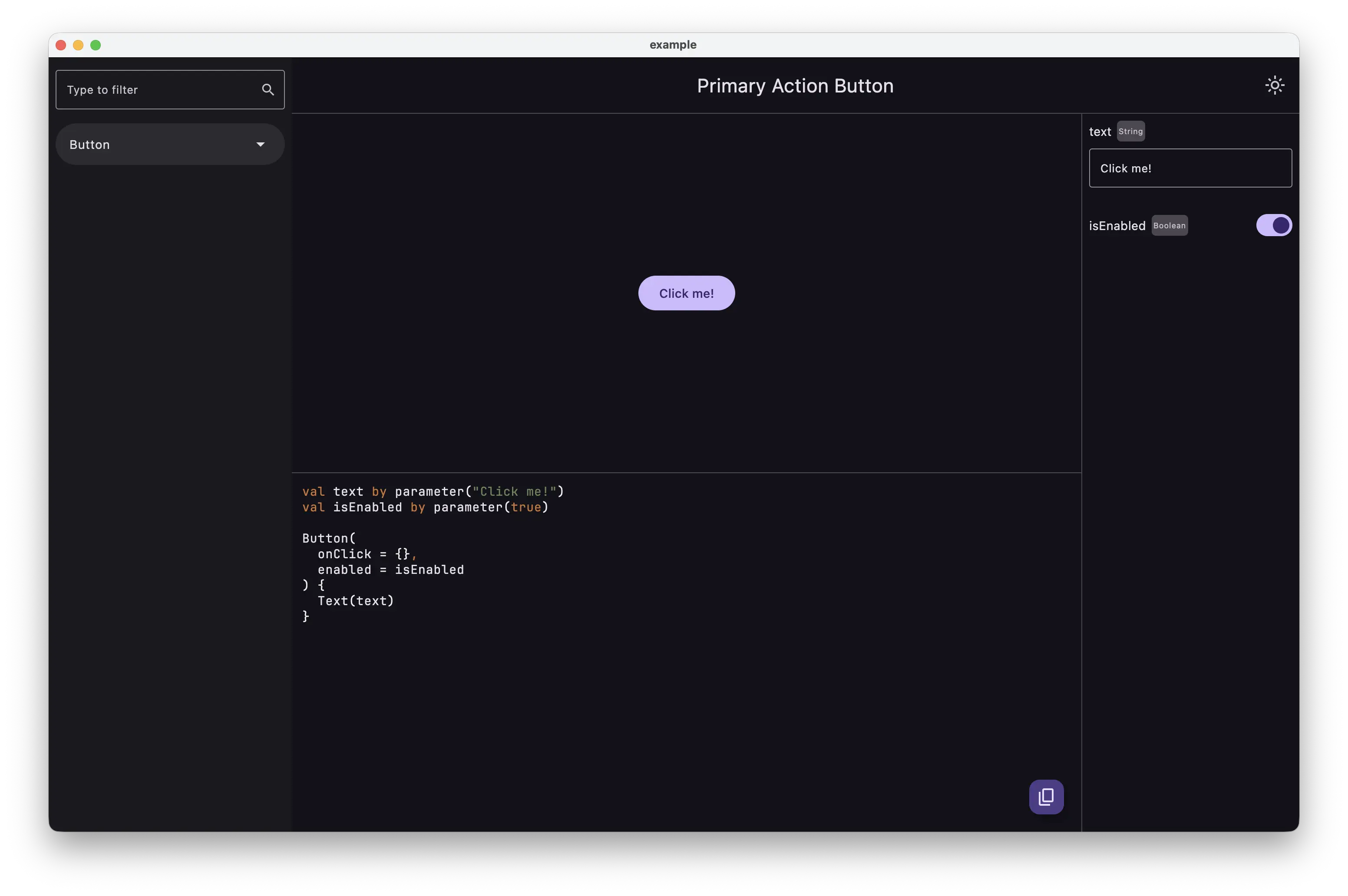 Decorated Story in Dark Theme